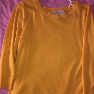 yellow long sleeve top